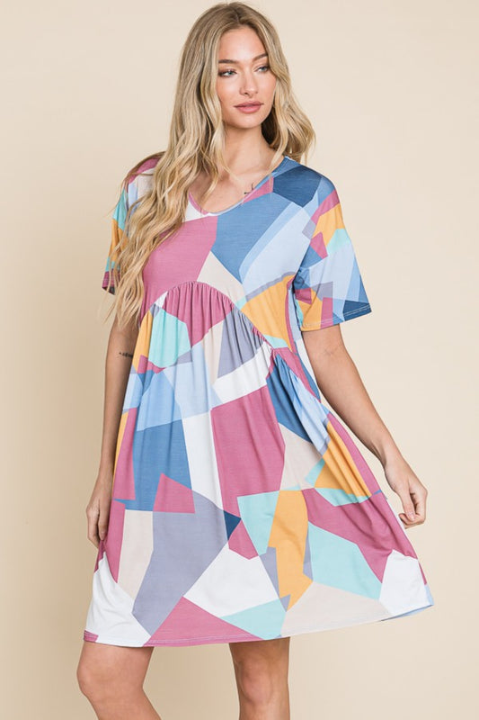 BOMBOM Ruched Color Block Short Sleeve Dress Multicolor Apparel/Dress BOMBOM Dress Ship from USA TikTok Trendsi USPS Walmart Walmart Apparel Trendsi https://www.cyberehub.com