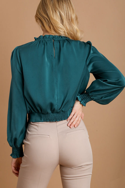 Umgee Frill Tied Hem Long Sleeve Blouse Apparel Apparel Ship from USA TikTok Trendsi Umgee USA Trendsi https://www.cyberehub.com