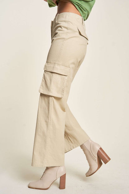 Davi & Dani Flap Pocket Mid Rise Cargo Pants Apparel Apparel Davi & Dani Ship from USA TikTok Trendsi Trendsi https://www.cyberehub.com