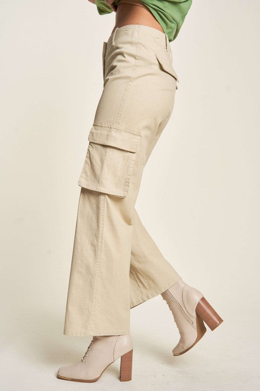 Davi & Dani Flap Pocket Mid Rise Cargo Pants Apparel Apparel Davi & Dani Ship from USA TikTok Trendsi Trendsi https://www.cyberehub.com