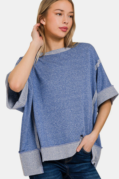 Zenana Contrast Trim Drop Shoulder T-Shirt Apparel/Tops Memorial Day Sale Ship from USA TikTok Tops Trendsi USPS Walmart Walmart Apparel Zenana Trendsi https://www.cyberehub.com