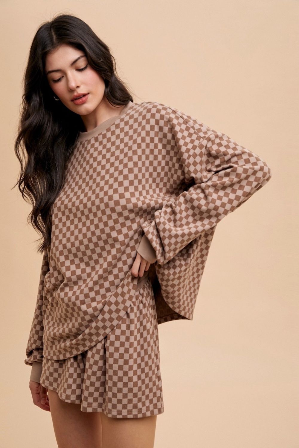 Annie Wear Checkered Round Neck Top and Drawstring Shorts Set Apparel Annie Wear Apparel Ship from USA TikTok Trendsi Trendsi https://www.cyberehub.com