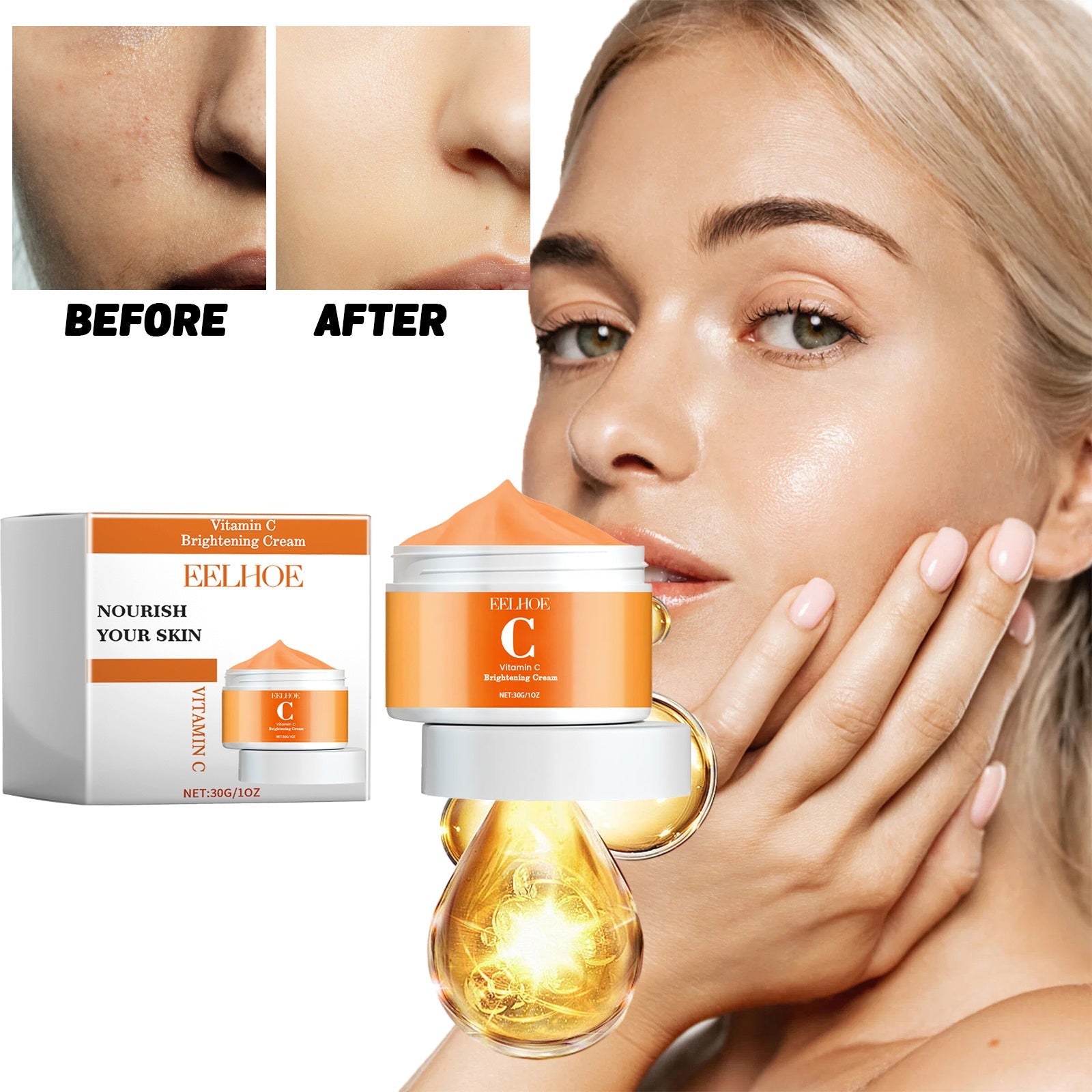 Moisturizing And Brightening Vitamin C Moisturizing Face Cream Health & Beauty Health & Beauty Under 10 UniversalMaax https://www.cyberehub.com