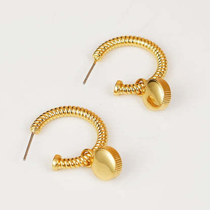 Rope Cat's Eye Stone C-Hoop Earrings Hoop Earrings Earring H.C Jewelry Ship from USA Walmart Trendsi https://www.cyberehub.com