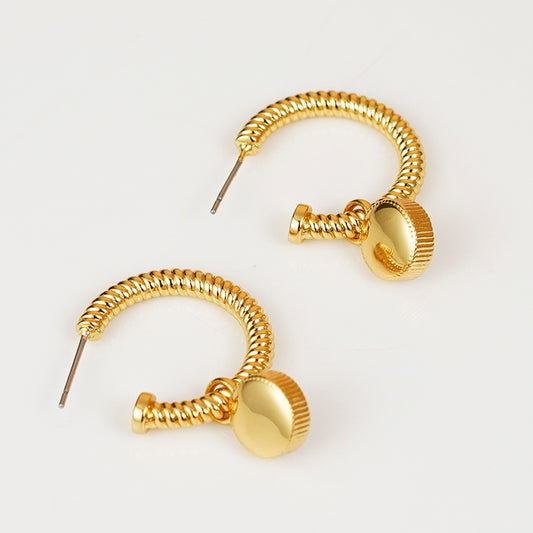 Rope Cat's Eye Stone C-Hoop Earrings Hoop Earrings Earring H.C Jewelry Ship from USA Walmart Trendsi https://www.cyberehub.com