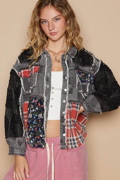 POL Crochet Patchwork Dropped Shoulder Jacket Apparel Apparel POL Ship from USA TikTok Trendsi Trendsi https://www.cyberehub.com