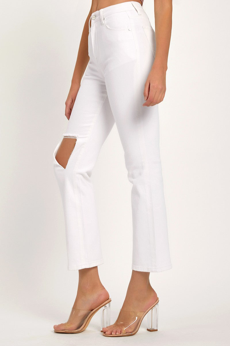 RISEN Full Size Distressed Cropped Straight Jeans Bottoms Bottoms Clothing RISEN Ship from USA Women Trendsi https://www.cyberehub.com