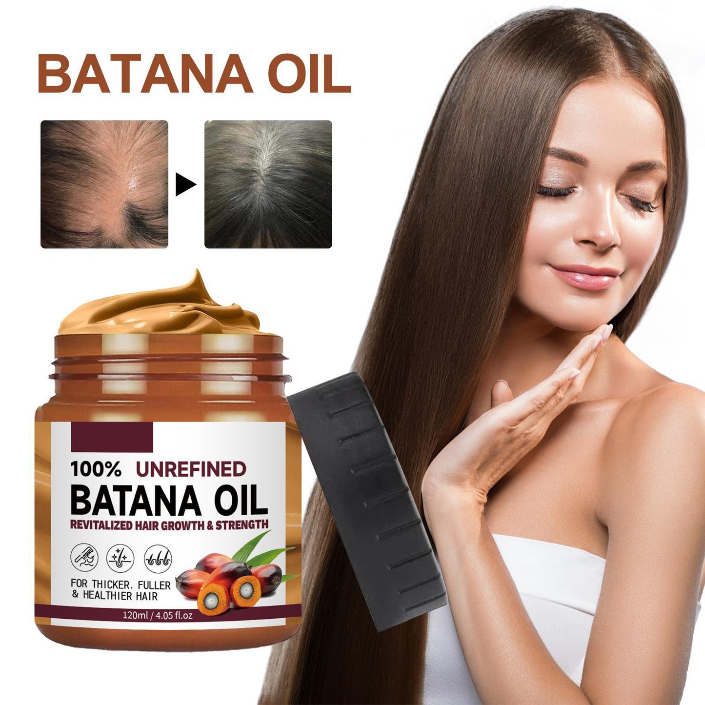 Batana Oil From Honduras - Get Fuller, Thicker, Healthier Hair - Great Gifts For Women Men Conditioner Haircare Silky - Hair Nutrition Health Beauty CJ USa USPS Muqe https://www.cyberehub.com