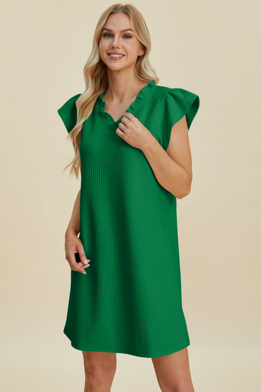 Double Take Full Size Ruffled V-Neck Cap Sleeve Dress Dark Green Apparel/Dress Double Take Dress Ship from USA TikTok Trendsi USPS Walmart Walmart Apparel Trendsi https://www.cyberehub.com