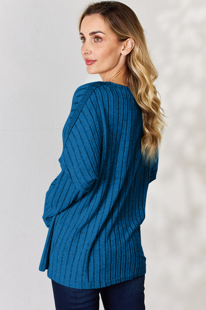 Basic Bae Full Size Ribbed Half Button Long Sleeve T-Shirt Apparel/Tops Basic Bae Ship from USA TikTok Tops Trendsi USPS Walmart Walmart Apparel Trendsi https://www.cyberehub.com