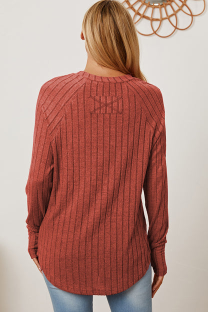 Basic Bae Full Size Ribbed Thumbhole Sleeve T-Shirt Apparel/Tops Basic Bae Ship from USA TikTok Tops Trendsi USPS Walmart Walmart Apparel Trendsi https://www.cyberehub.com