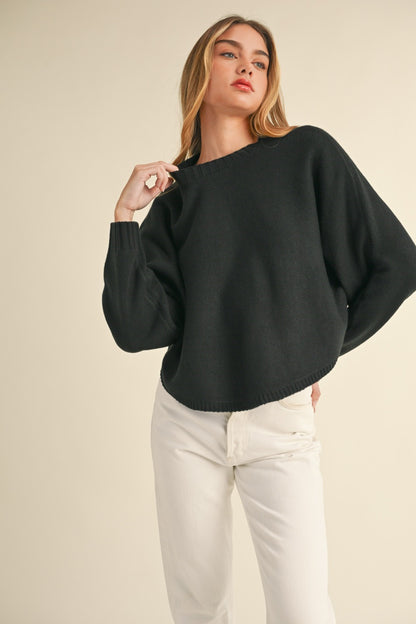 Mable Round Neck Dolman Sleeve Cropped Sweater Shirt Apparel Clothing Tops MABLE Ship from USA Shirts USA Women Trendsi https://www.cyberehub.com