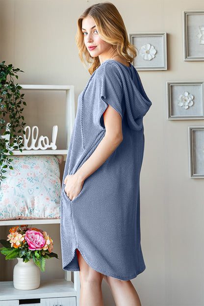 Heimish Full Size Ribbed Short Sleeve Hooded Dress Apparel/Dress Dress Heimish Ship from USA TikTok Trendsi USPS Walmart Walmart Apparel Trendsi https://www.cyberehub.com