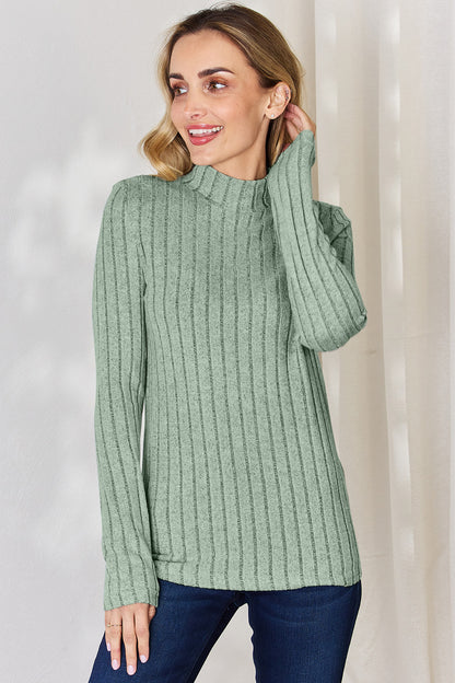 Basic Bae Full Size Ribbed Mock Neck Long Sleeve T-Shirt Apparel/Tops Basic Bae Ship from USA TikTok Tops Trendsi USPS Walmart Walmart Apparel Trendsi https://www.cyberehub.com