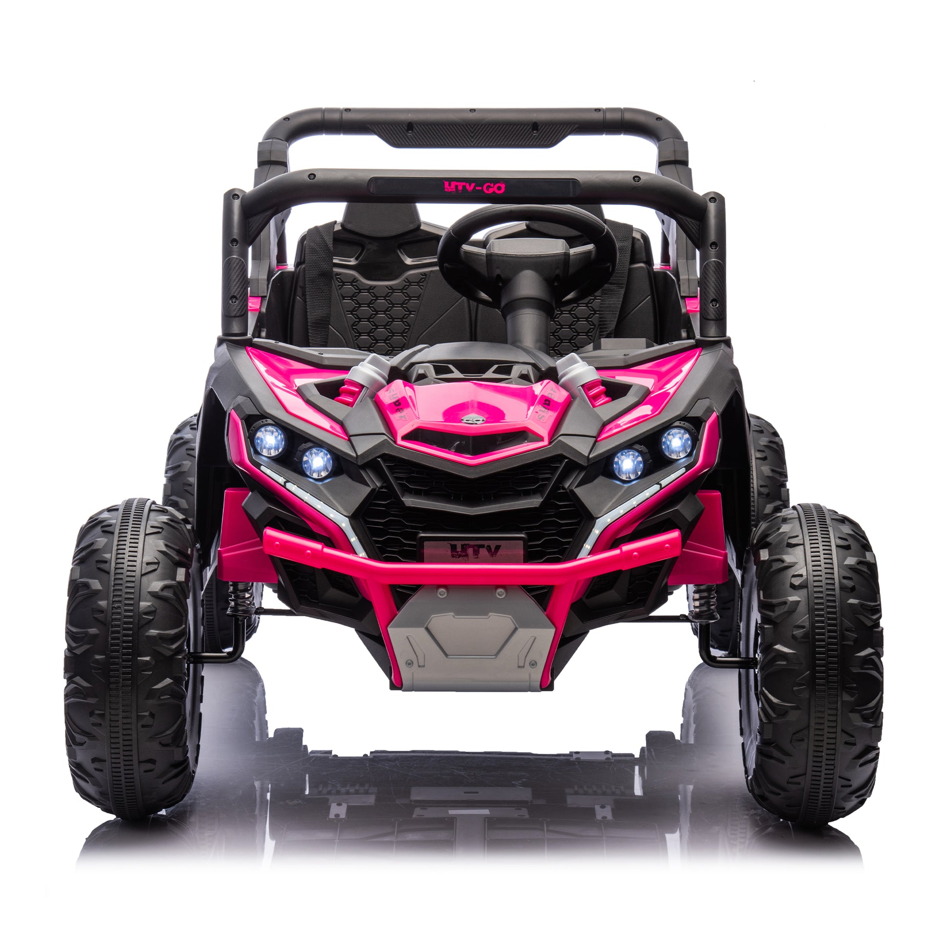 24V Two-Seater Kids Ride On UTV W/Parents Remote Control,Four-Wheel Suspension,Slow Start,Large wheel design,Anti-collision bar,Storage space,Music,USB,Bluetooth,Volume control,LED lights for Kids 3+. Giga Kids Toys Giga https://www.cyberehub.com