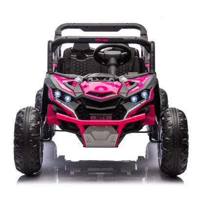 24V Two-Seater Kids Ride On UTV W/Parents Remote Control,Four-Wheel Suspension,Slow Start,Large wheel design,Anti-collision bar,Storage space,Music,USB,Bluetooth,Volume control,LED lights for Kids 3+. Giga Kids Toys Giga https://www.cyberehub.com