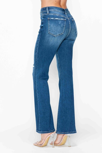 bytos Full Size High Rise Bootcut Jeans with Pockets Apparel Apparel bytos Ship from USA TikTok Trendsi Trendsi https://www.cyberehub.com