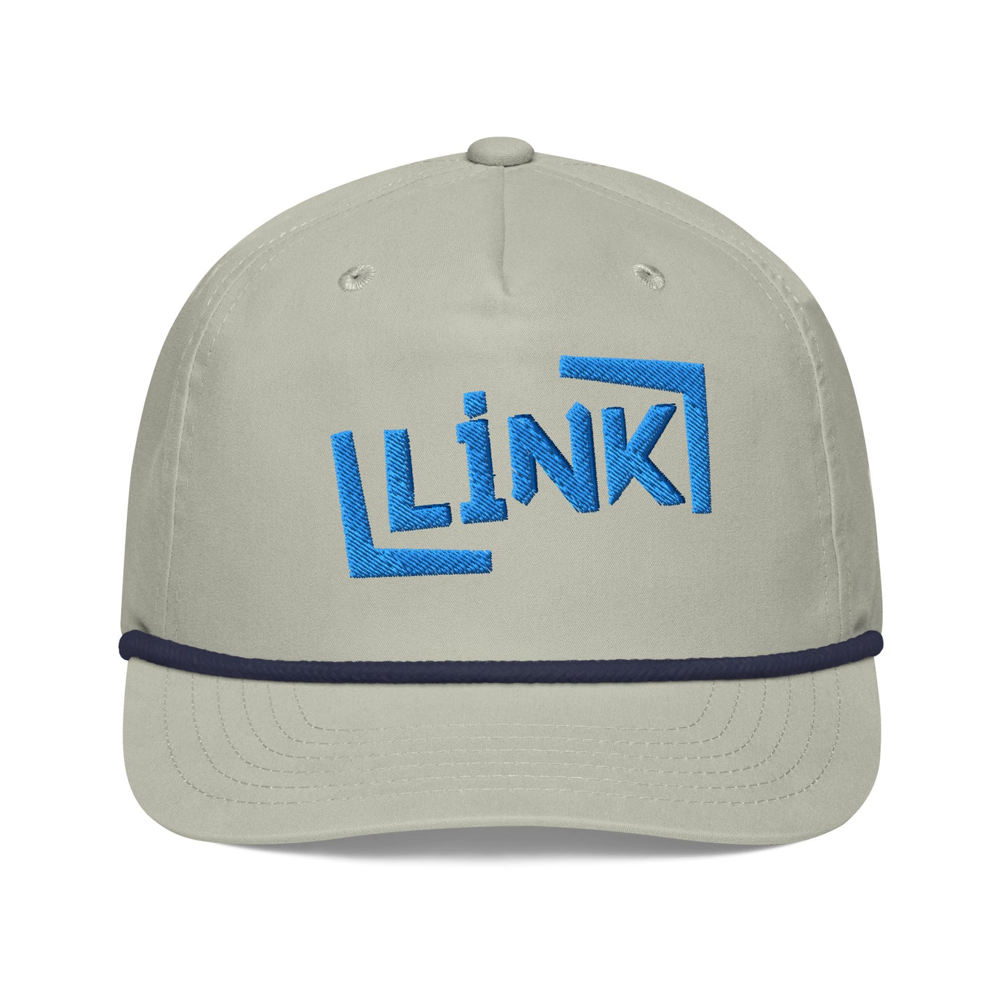 Link - Golf Rope Cap - Printed - Embroidery Lt Gray Navy POD Beanie Featured Hat Link Pod Printful EHub Direct Printful https://www.cyberehub.com