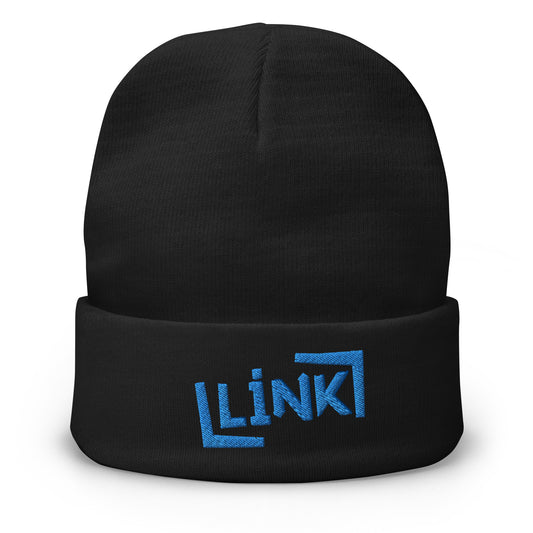 Link - Embroidered Beanie - Printed, Embroidery Black POD Beanie Featured Hat Link Pod Printful EHub Direct Printful https://www.cyberehub.com