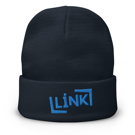 Link - Embroidered Beanie - Printed, Embroidery Navy POD Beanie Featured Hat Link Pod Printful EHub Direct Printful https://www.cyberehub.com