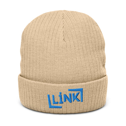 Link - Ribbed Knit Beanie - Printed, Embroidery Beige POD Beanie Featured Hat Link Pod Printful EHub Direct Printful https://www.cyberehub.com