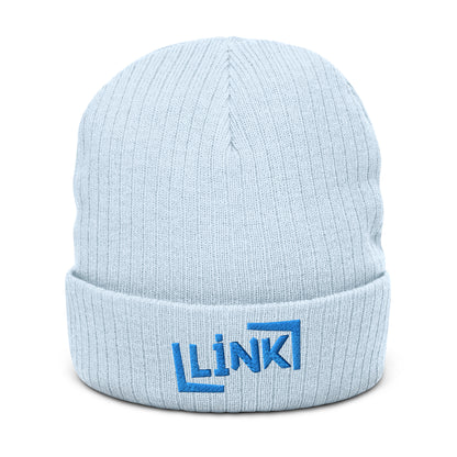Link - Ribbed Knit Beanie - Printed, Embroidery Light Blue POD Beanie Featured Hat Link Pod Printful EHub Direct Printful https://www.cyberehub.com