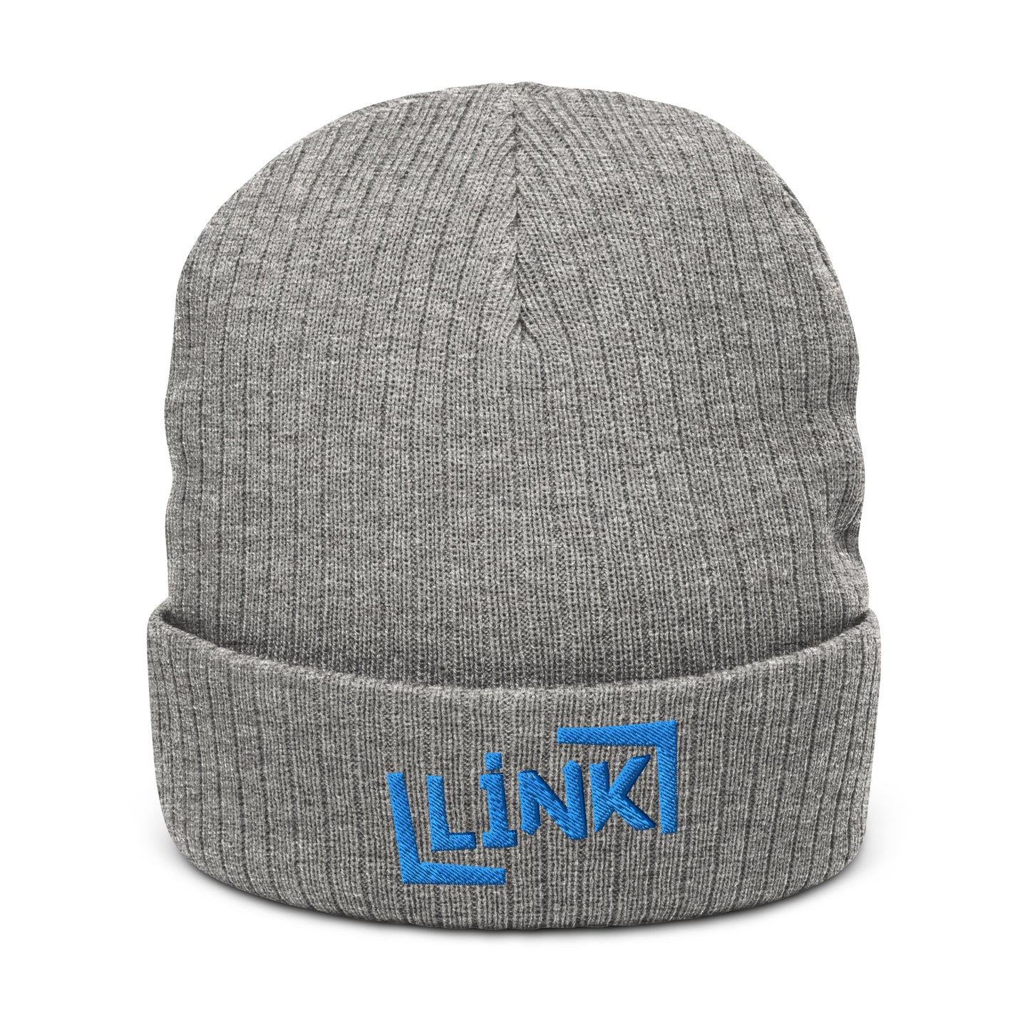 Link - Ribbed Knit Beanie - Printed, Embroidery Light Grey Melange POD Beanie Featured Hat Link Pod Printful EHub Direct Printful https://www.cyberehub.com